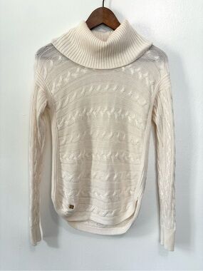 Lauren Ralph Lauren Cream Cable Knit Turtleneck Sweater